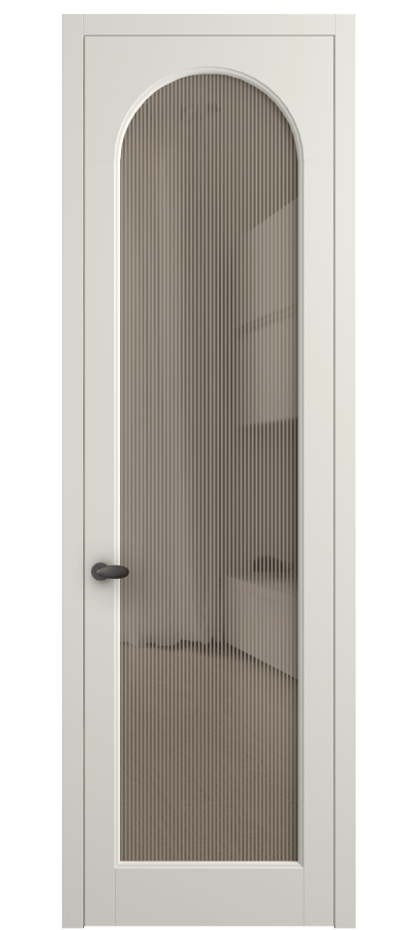 Межкомнатная дверь Палаццо 6804 Матовый жемчужный Рифлёное бронзовое стекло "Дюна", триплекс Цена 150010 сом | Volhovec