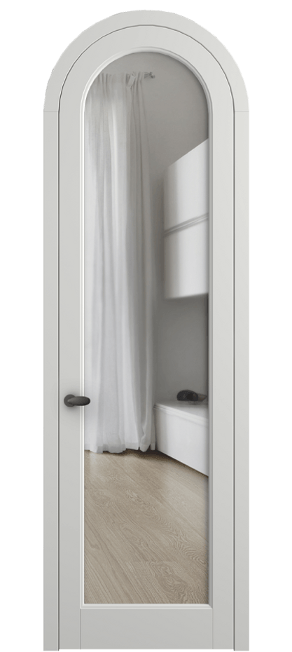 Межкомнатная дверь Палаццо 6814 Матовый светло-серый Прозрачное стекло Цена 182230 сом | Volhovec