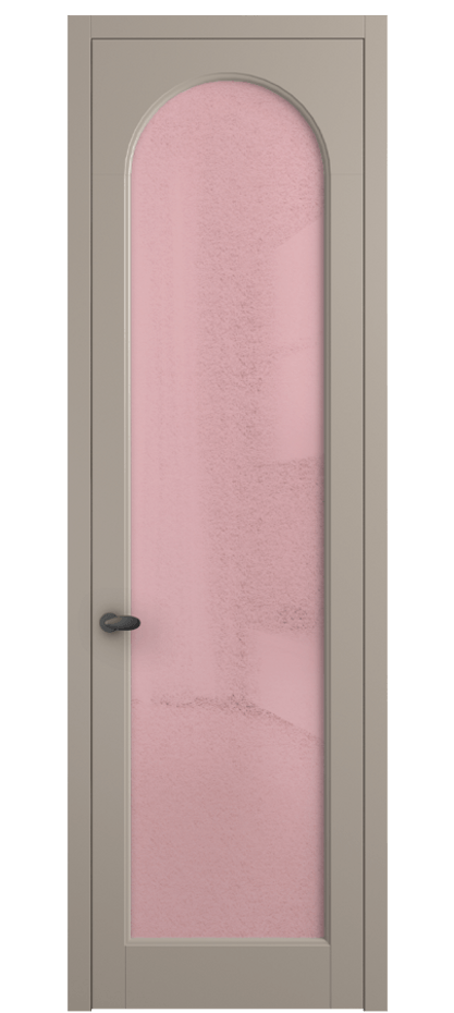 Межкомнатная дверь Палаццо 6804 Матовый бисквитный Фактурное розовое стекло "Лёд", триплекс Цена 150010 сом | Volhovec