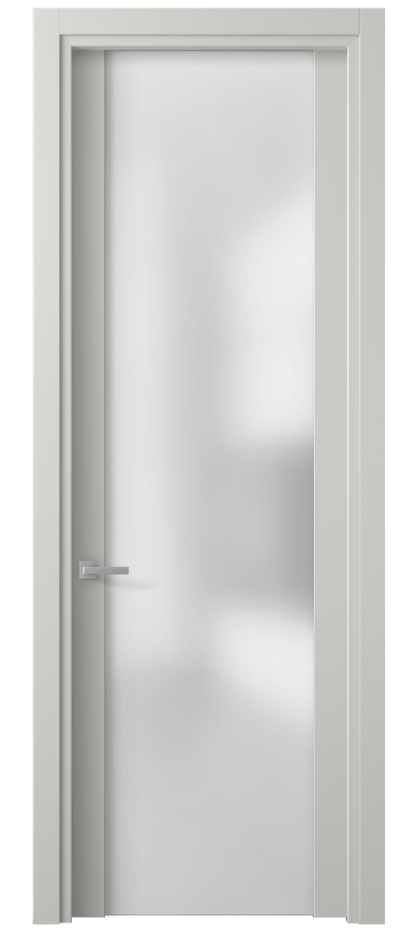 Межкомнатная дверь Planum 4114 Матовый серый Сатинированное стекло Цена 81100 сом | Volhovec