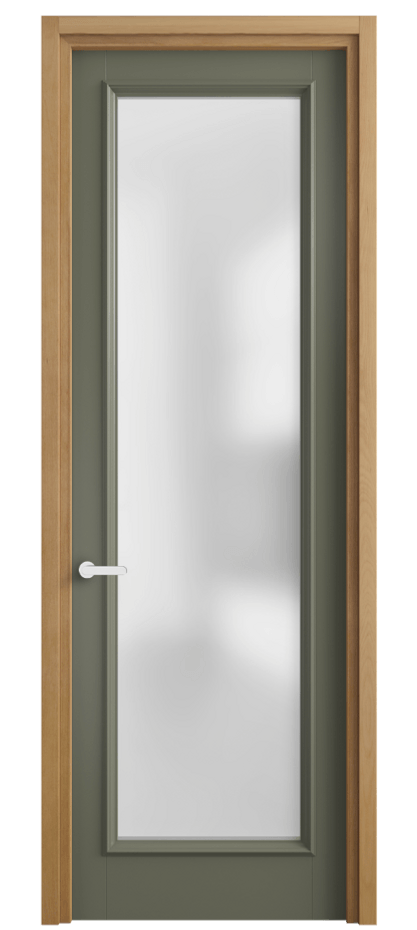 Межкомнатная дверь Шарм 6702 Матовый оливковый тёмный Сатинированное стекло Цена 146180 сом | Volhovec