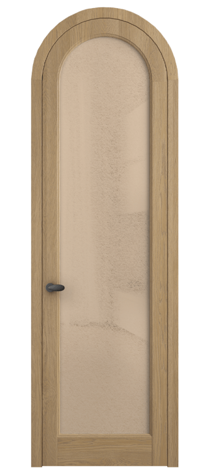 Межкомнатная дверь Палаццо 6814 Дуб соломенный матовый Фактурное оранжевое стекло "Лёд", триплекс Цена 309180.2 сом | Volhovec