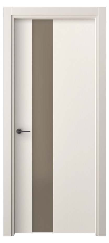Межкомнатная дверь Фридом 4224 ПЭТ кремово-белый Сатинированное бронзовое стекло, триплекс Цена 46230 сом | Volhovec