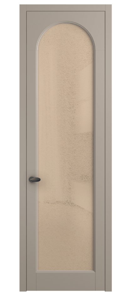 Межкомнатная дверь Палаццо 6804 Матовый бисквитный Фактурное оранжевое стекло "Лёд", триплекс Цена 150010 сом | Volhovec