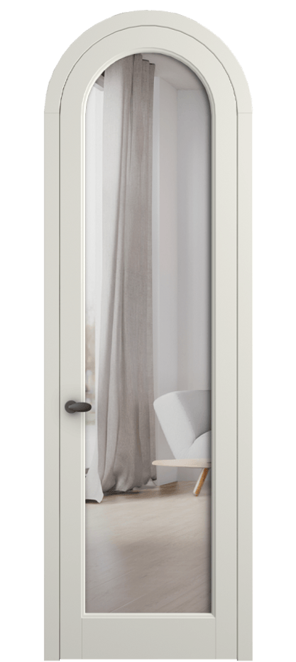 Межкомнатная дверь Палаццо 6814 Матовый жемчужный Двустороннее зеркало, триплекс Цена 185140 сом | Volhovec