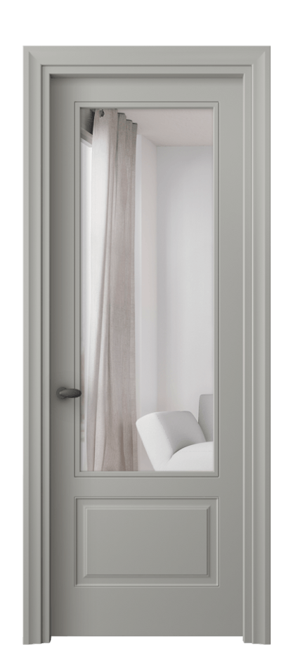 Межкомнатная дверь Esse 8542 Матовый нейтральный серый Двустороннее зеркало, триплекс, 7 мм Цена 68099 ₽ | Volhovec