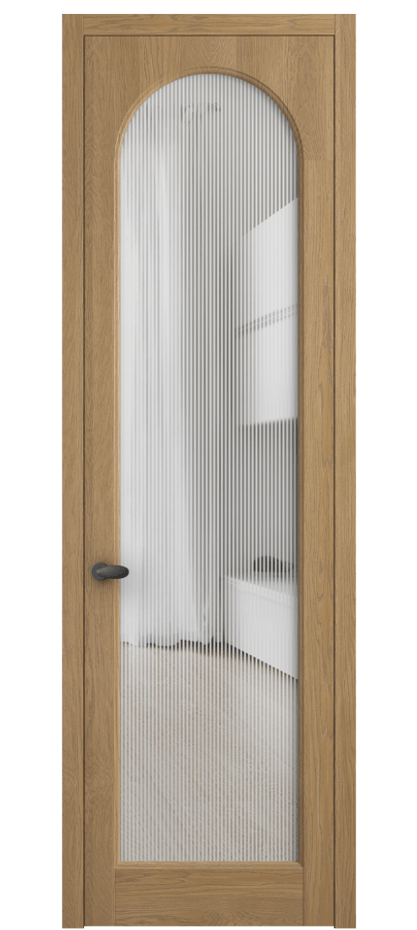 Межкомнатная дверь Палаццо 6804 Дуб пшеничный матовый Рифлёное стекло "Дюна", триплекс Цена 230820 сом | Volhovec