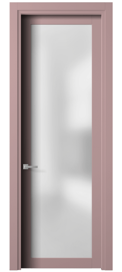 Межкомнатная дверь Планум 2102 Матовый белоснежный Сатинированное стекло Цена 95950 сом | Volhovec