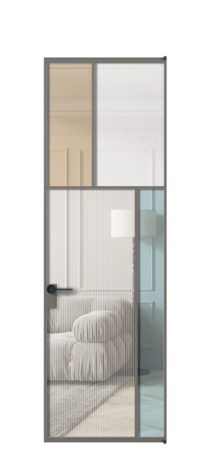 Межкомнатная дверь Mosaic АЛПЛ041.23 Алюминий классический серый Комбинация стекол Группы 1 и Группы 3 Цена 250240 сом | Volhovec