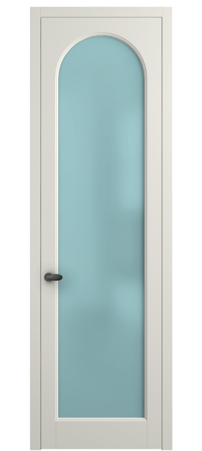 Межкомнатная дверь Палаццо 6804 Матовый жемчужный Сатинированное голубое стекло, триплекс Цена 141270 сом | Volhovec