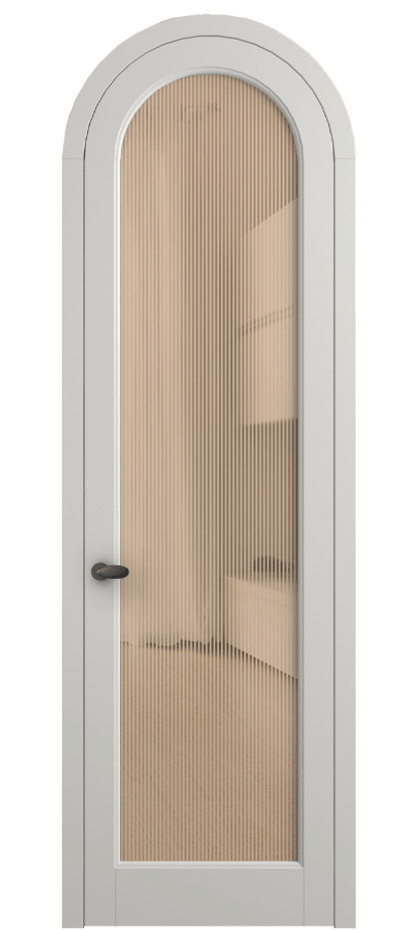 Межкомнатная дверь Палаццо 6814 Матовый серый Рифлёное оранжевое стекло "Дюна", триплекс Цена 190970 сом | Volhovec