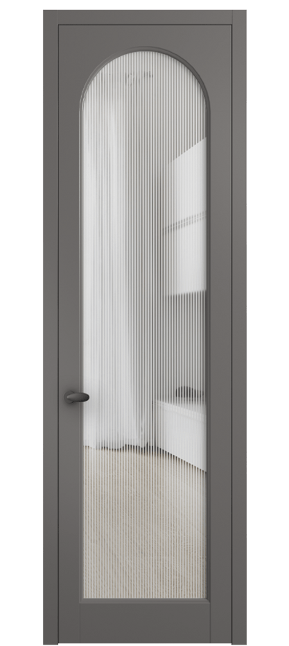 Межкомнатная дверь Палаццо 6804 Матовый классический серый Рифлёное стекло "Дюна", триплекс Цена 150010 сом | Volhovec