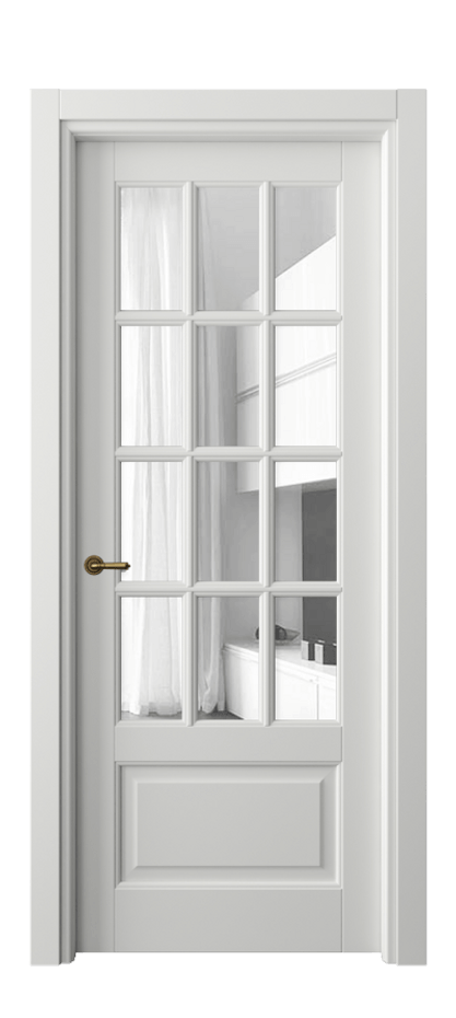 Межкомнатная дверь Toscana Grigliato 6313 Бук светло-серый Прозрачное стекло Цена 125620 ₽ | Volhovec