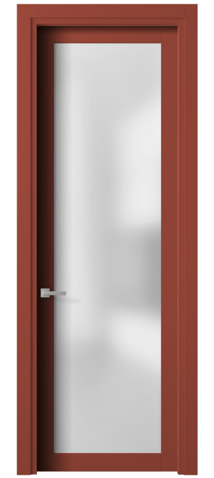 Межкомнатная дверь Planum 2102 Матовый белоснежный Сатинированное стекло Цена 90130 сом | Volhovec