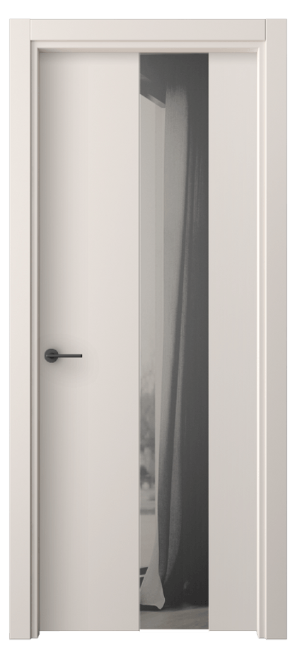 Межкомнатная дверь Фридом 4226 ПЭТ тёплый-белый Двустороннее серое зеркало, триплекс Цена 50520 сом | Volhovec