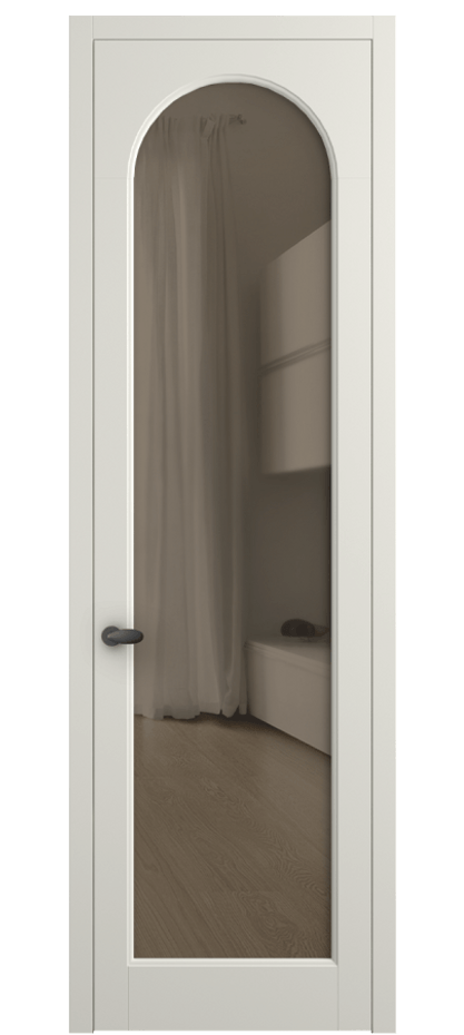 Межкомнатная дверь Палаццо 6804 Матовый жемчужный Прозрачное бронзовое стекло, триплекс Цена 141270 сом | Volhovec