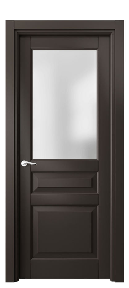 Межкомнатная дверь Лигнум 0710 Матовый антрацит Сатинированное стекло Цена 144290 сом | Volhovec