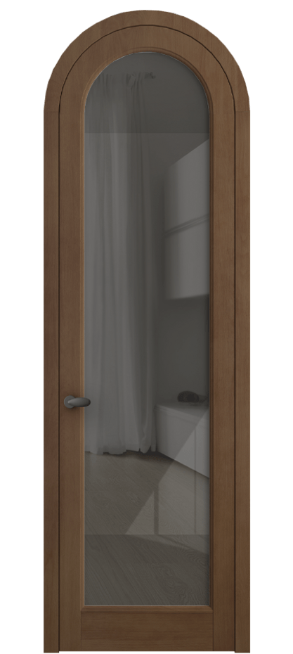 Межкомнатная дверь Палаццо 6814 Бук тёмный матовый Рефлективное серое стекло "Стопсол", калёное Цена 261700.6 сом | Volhovec