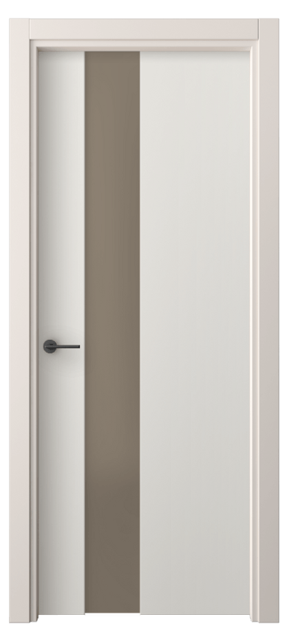 Межкомнатная дверь Фридом 4224 ПЭТ белоснежный Сатинированное бронзовое стекло, триплекс Цена 46230 сом | Volhovec