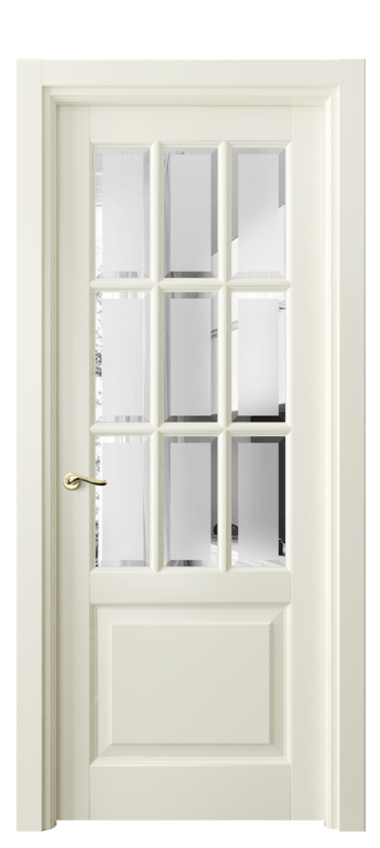 Межкомнатная дверь Лигнум 0748 Матовый молочно-белый Сатинированное стекло с фацетом Цена 178500 сом | Volhovec