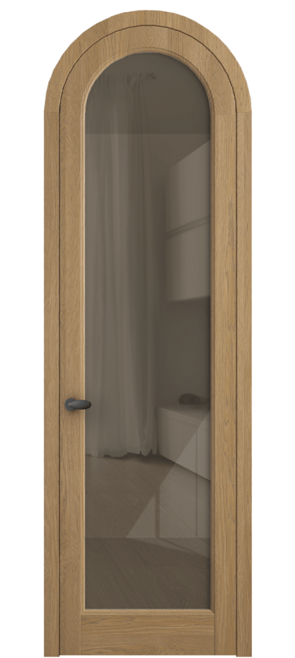 Межкомнатная дверь Палаццо 6814 Дуб пшеничный матовый Рефлективное бронзовое стекло "Стопсол", калёное Цена 312090 сом | Volhovec