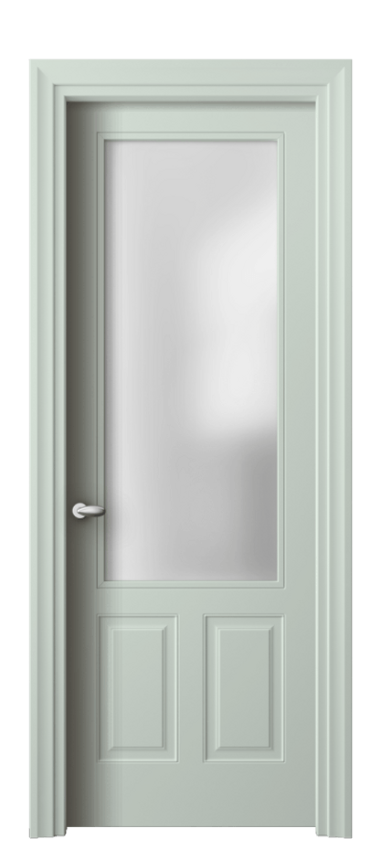 Межкомнатная дверь Esse 8522 Матовый белоснежный Сатинированное стекло Цена 113220 сом | Volhovec