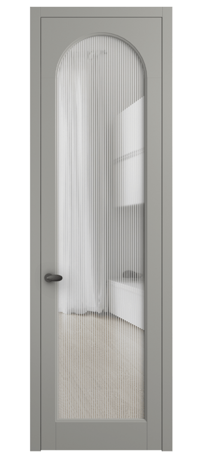Межкомнатная дверь Палаццо 6804 Матовый нейтральный серый Рифлёное стекло "Дюна", триплекс Цена 150010 сом | Volhovec