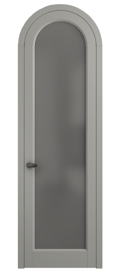 Межкомнатная дверь Палаццо 6814 Матовый нейтральный серый Сатинированное серое стекло, триплекс Цена 128259 ₽ | Volhovec