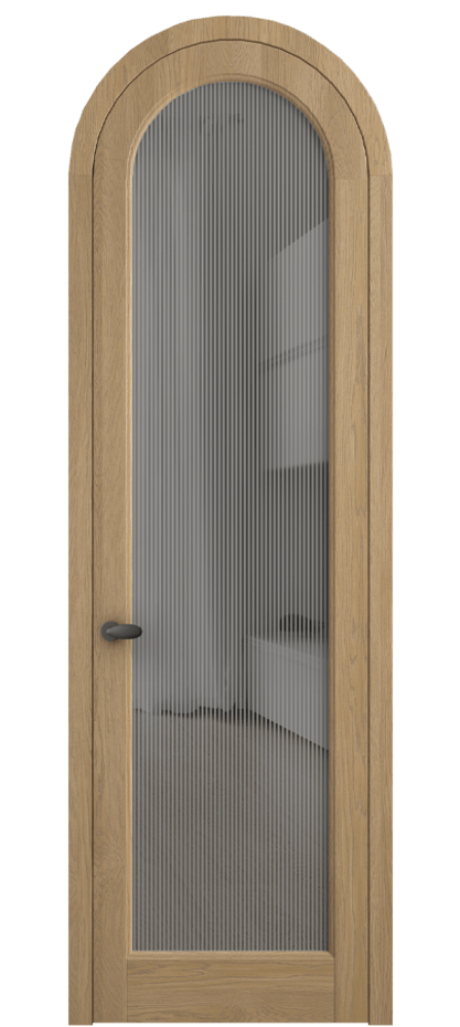 Межкомнатная дверь Палаццо 6814 Дуб соломенный матовый Рифлёное серое стекло "Дюна", триплекс Цена 309180.2 сом | Volhovec