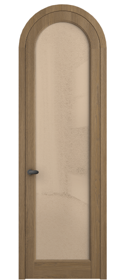 Межкомнатная дверь Палаццо 6814 Дуб мускатный матовый Фактурное оранжевое стекло "Лёд", триплекс Цена 315440 сом | Volhovec