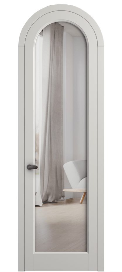 Межкомнатная дверь Палаццо 6814 Матовый серый Двустороннее зеркало, триплекс Цена 185140 сом | Volhovec