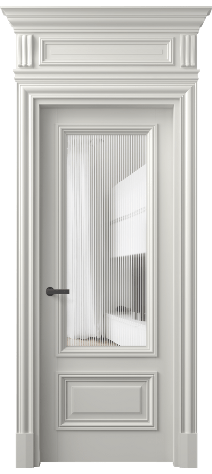 Межкомнатная дверь Antique 7306 Бук серый Рифлёное стекло "Дюна", триплекс, 8 мм Цена 4770 AZE | Volhovec