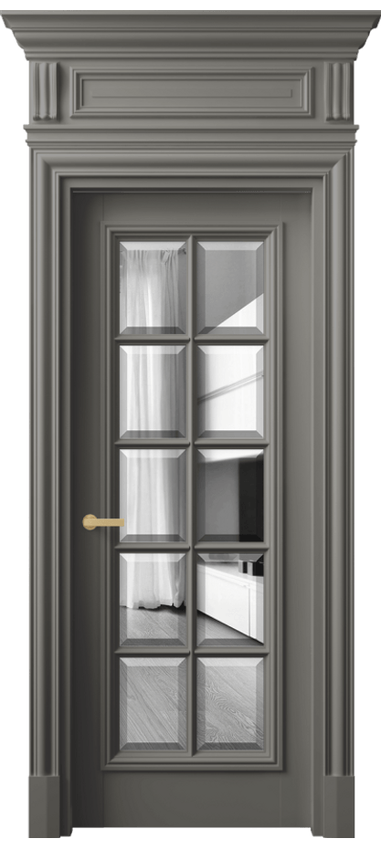 Дверь межкомнатная Антик 7310 Матовый классический серый Двустороннее зеркало с фацетом, триплекс КЭП + Объёмный фриз + Карниз МКЛС Цена 270830 сом Наличники уже входят в базовый комплект. Фабрика дверей Волховец 8 (800) 551 43 19 Межкомнатная дверь Антик 7310 Матовый классический серый Двустороннее зеркало с фацетом, триплекс Цена 270830 сом | Volhovec