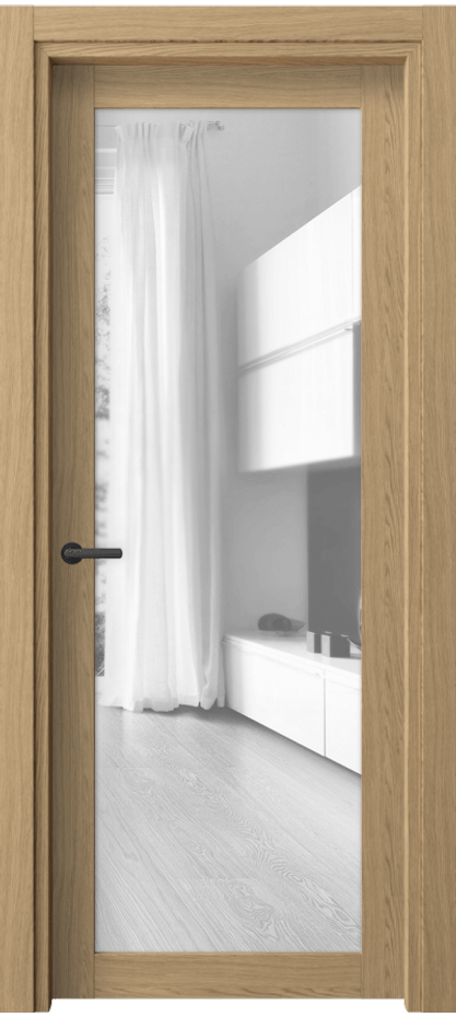 Межкомнатная дверь Нео 2102 Жемчужный дуб Прозрачное стекло, триплекс Цена 230640 AMD | Volhovec