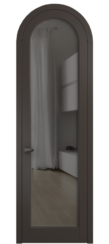 Межкомнатная дверь Палаццо 6814 Матовый антрацит Прозрачное серое стекло, триплекс Цена 182230 сом | Volhovec