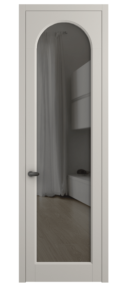 Межкомнатная дверь Палаццо 6804 Матовый облачно-серый Прозрачное серое стекло, триплекс Цена 141270 сом | Volhovec