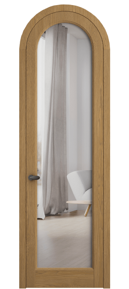 Межкомнатная дверь Палаццо 6814 Дуб солнечный матовый Двустороннее зеркало, триплекс Цена 303360 сом | Volhovec