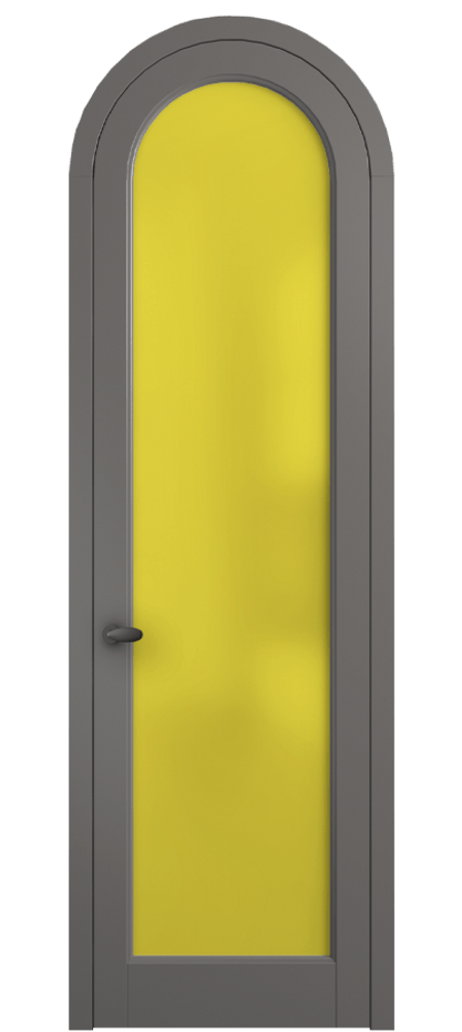 Межкомнатная дверь Палаццо 6814 Матовый классический серый Сатинированное жёлтое стекло, триплекс Цена 182230 сом | Volhovec