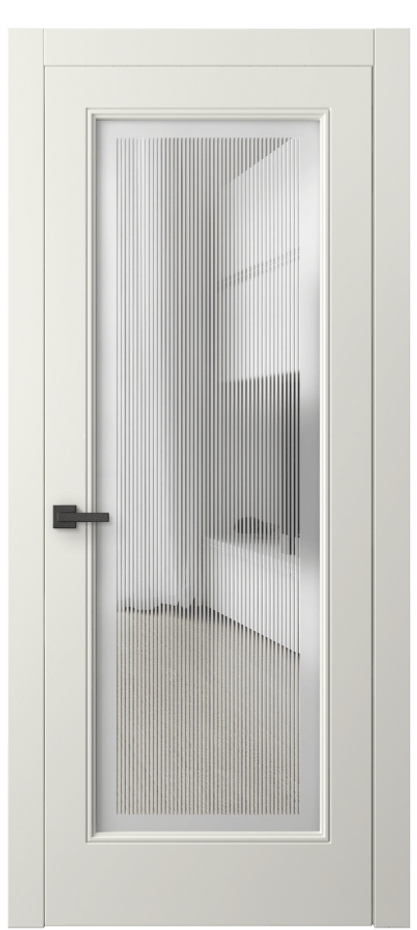 Межкомнатная дверь Линия 8300 Матовый жемчужный Сатинированное с гравировкой "Каннелюры", триплекс Цена 121870 сом | Volhovec