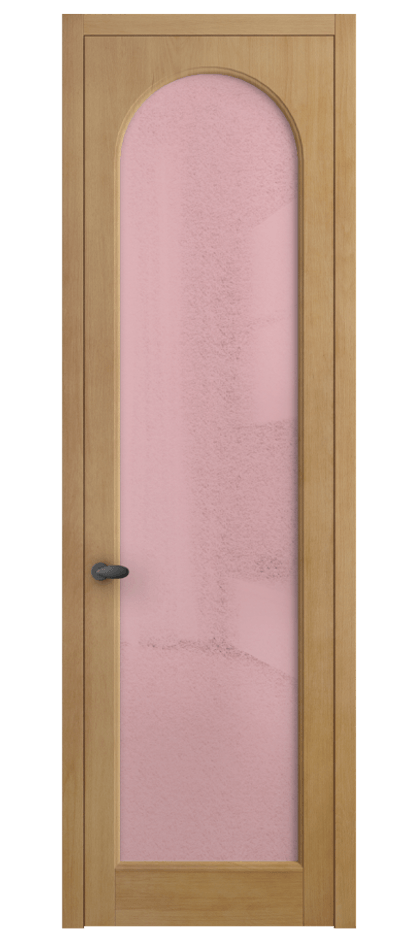 Межкомнатная дверь Палаццо 6804 Бук натуральный матовый Фактурное розовое стекло "Лёд", триплекс Цена 185320 сом | Volhovec