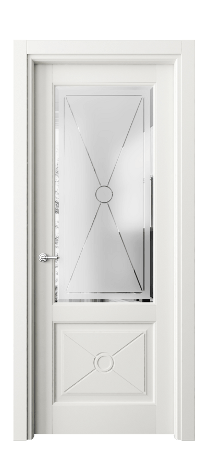 Межкомнатная дверь Тоскана Литера 6362 Матовый серый Сатинированное стекло с гравировкой «LITERA» Цена 5540 AZE | Volhovec