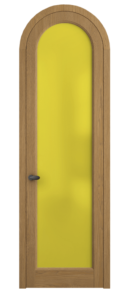 Межкомнатная дверь Палаццо 6814 Дуб солнечный матовый Сатинированное жёлтое стекло, триплекс Цена 300440 сом | Volhovec