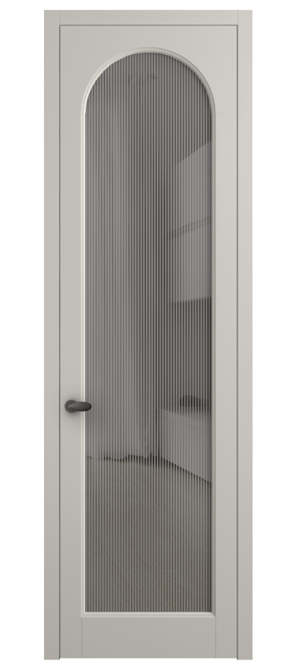 Межкомнатная дверь Палаццо 6804 Матовый облачно-серый Рифлёное серое стекло "Дюна", триплекс Цена 150010 сом | Volhovec
