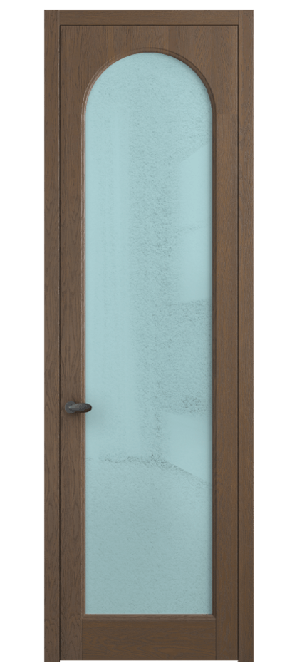Межкомнатная дверь Palazzo 6804 Дуб туманный матовый Фактурное голубое стекло "Лёд", триплекс Цена 224560 сом | Volhovec