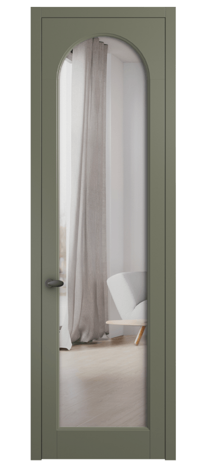 Межкомнатная дверь Палаццо 6804 Матовый оливковый тёмный Двустороннее зеркало, триплекс Цена 144190 сом | Volhovec