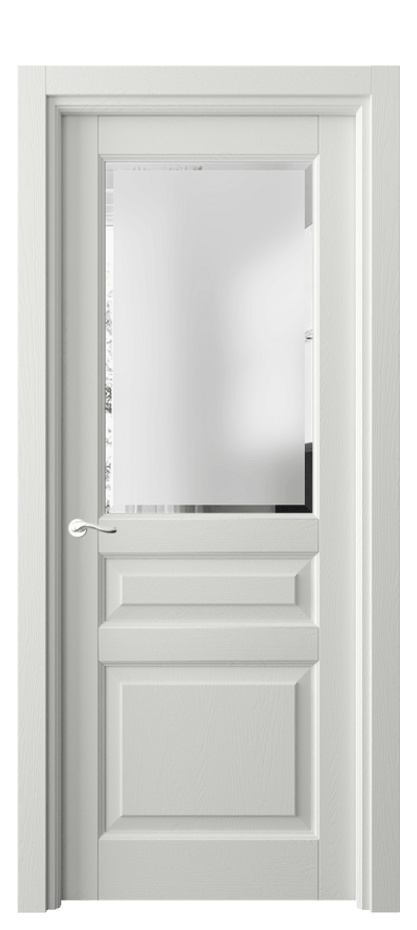 Межкомнатная дверь Лигнум 0710 Дуб светло-серый Сатинированное стекло с фацетом Цена 200781 сом | Volhovec