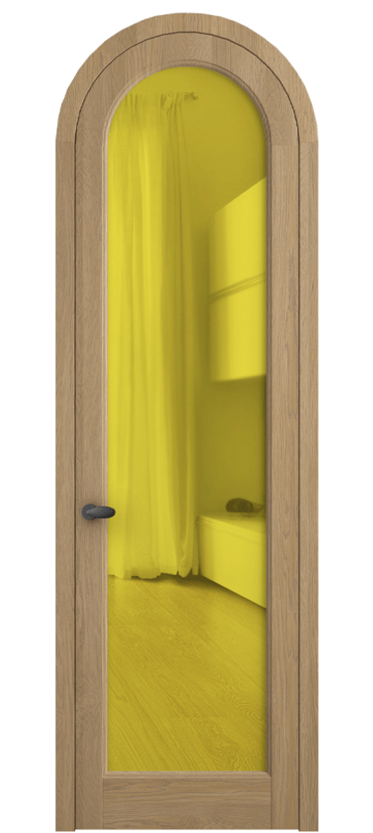 Межкомнатная дверь Палаццо 6814 Дуб соломенный матовый Прозрачное жёлтое стекло, триплекс Цена 300440 сом | Volhovec