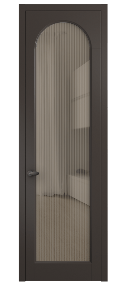 Межкомнатная дверь Палаццо 6804 Матовый антрацит Рифлёное бронзовое стекло "Мору", триплекс Цена 152920 сом | Volhovec