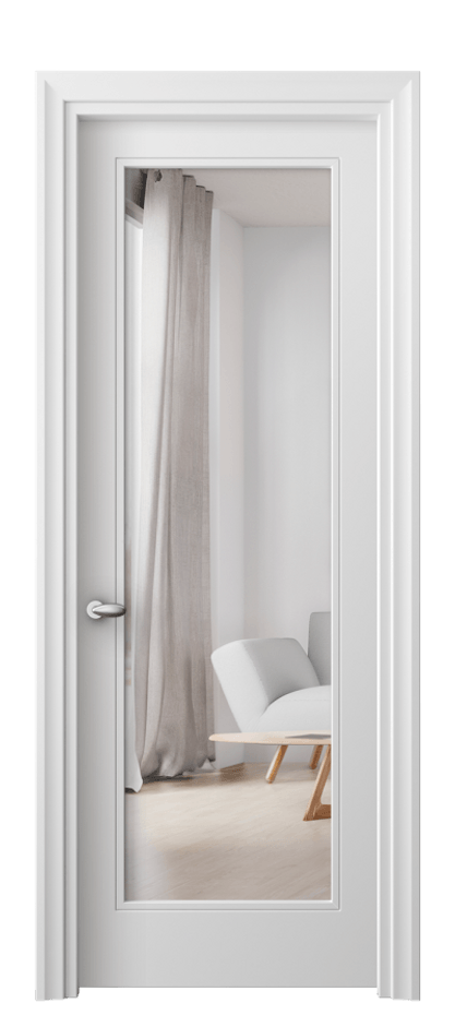 Межкомнатная дверь Esse 8502 Матовый белоснежный Двустороннее зеркало, триплекс Цена 89310 сом | Volhovec