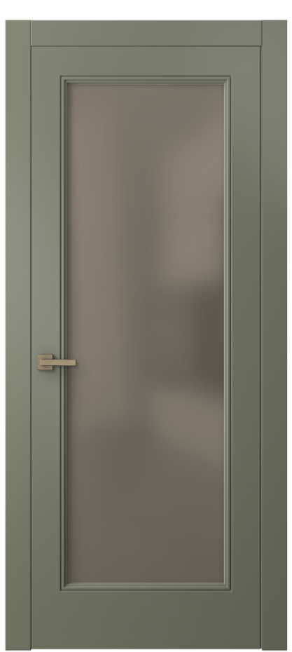 Межкомнатная дверь Linea 8300 Матовый оливковый тёмный Сатинированное бронзовое стекло, триплекс Цена 108760 сом | Volhovec